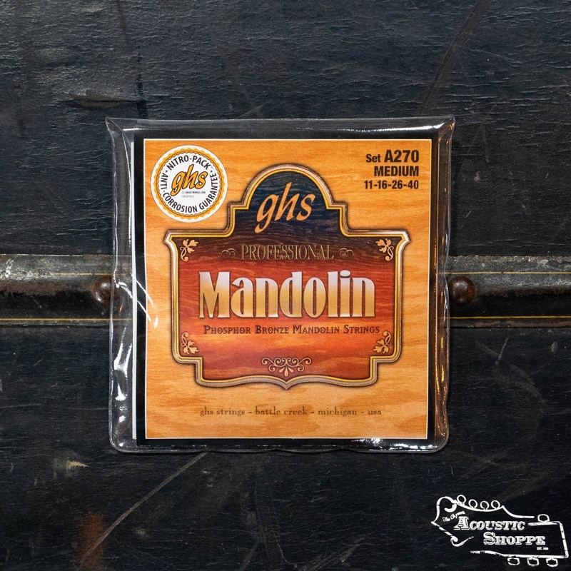 GHS Phosphor Bronze Loop End Medium Mandolin Strings (A270)