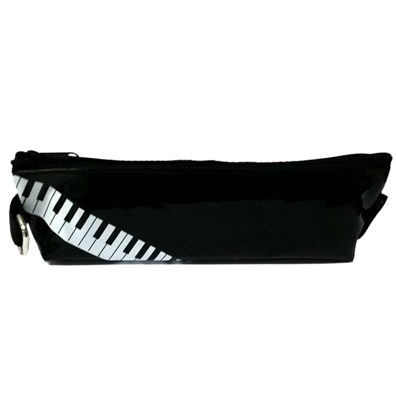 Pencil case - Black w/Piano Keys