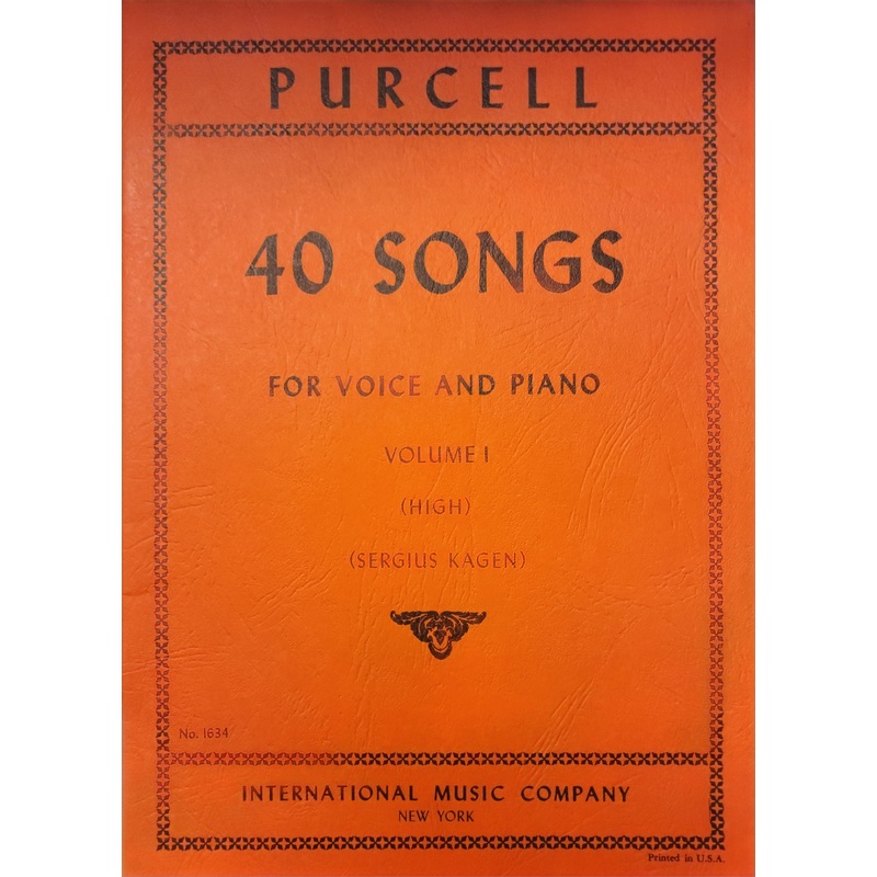 Purcell: 40 Songs - Vocal - Purcell/Kagen
