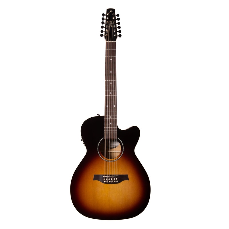 Seagull S12 Series Concert Hall 12-String Acoustic/Electric Guitar with Presys II Pickup-Sunburst