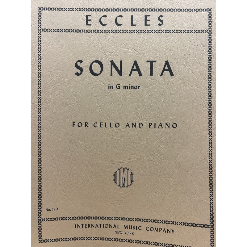 Sonata in G minor - Cello - Eccles
