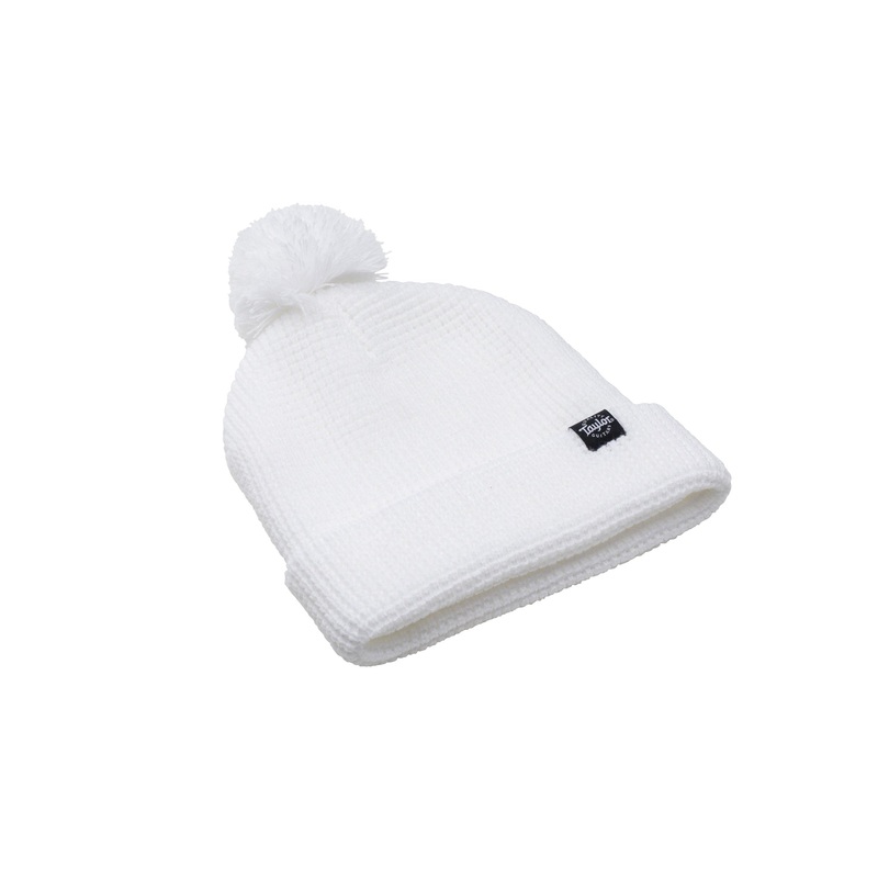Taylor 3703 Waffle Knit Beanie-White