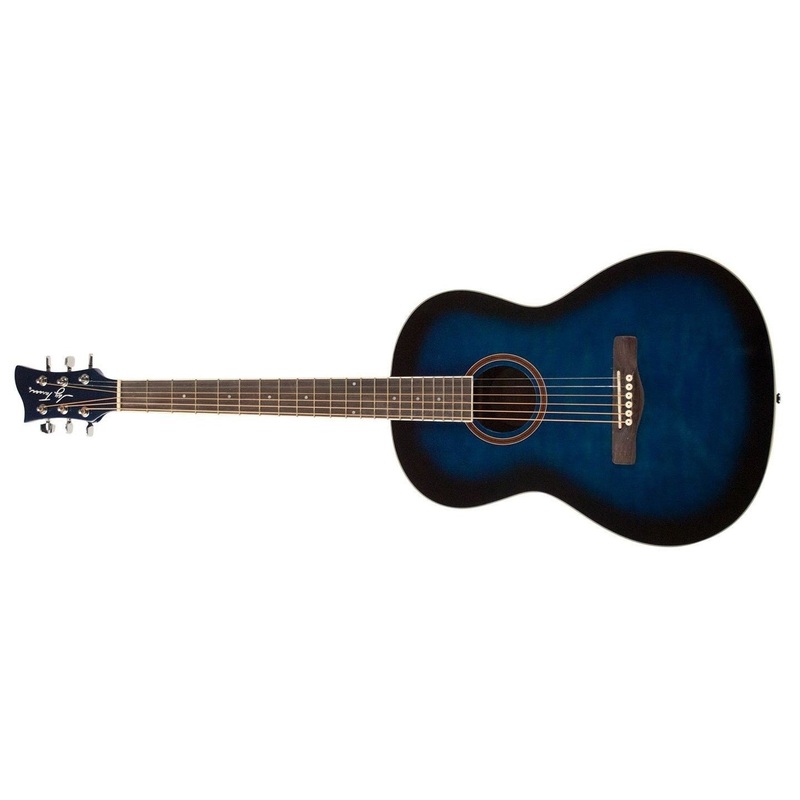 Jay Turser JTA524D-BLSBQ Dreadnought Acoustic Guitar-Blue Burst Quilt