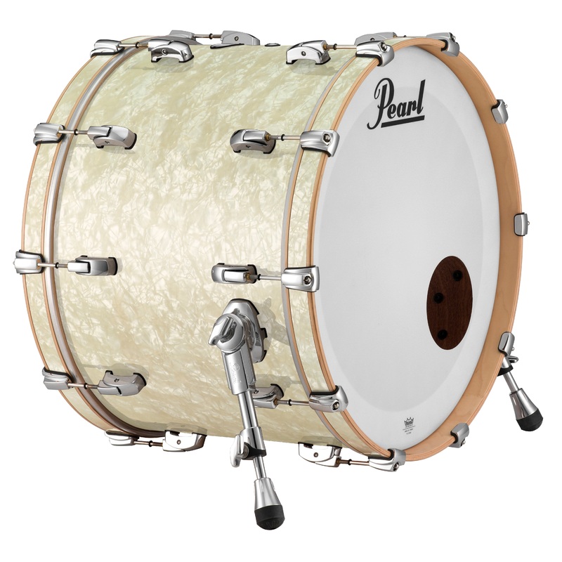 Pearl Music City Custom 24"x18" Reference Series Bass Drum w/BB3 Mount NICOTINE WHITE MARINE PEARL RF2418BB/C405
