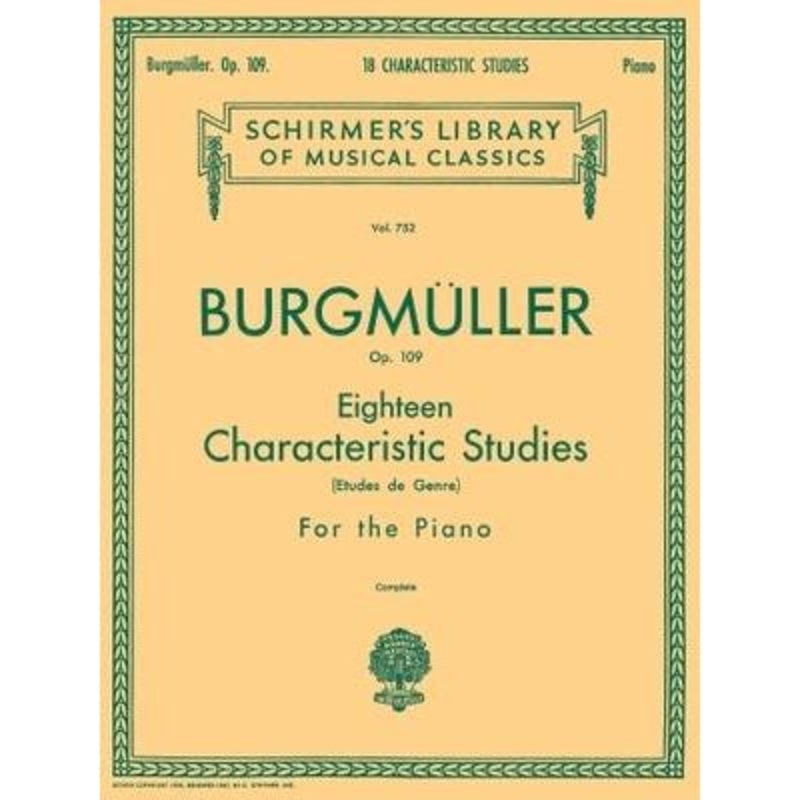 Burgmller - 18 Characteristic Studies Op. 109
