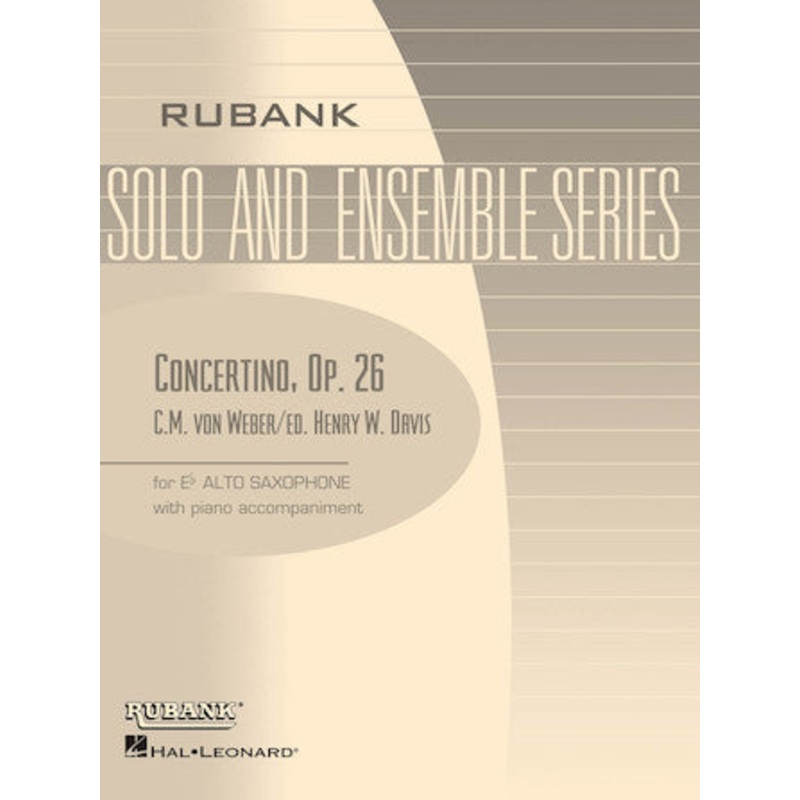 Concertino Op. 26 - Alto Saxophone - Weber / Davis