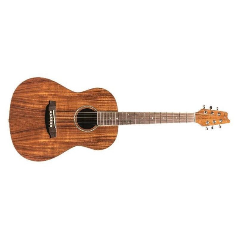 Denver DD44P-KOA Parlor Acoustic Guitar with Gig Bag-Natural Koa