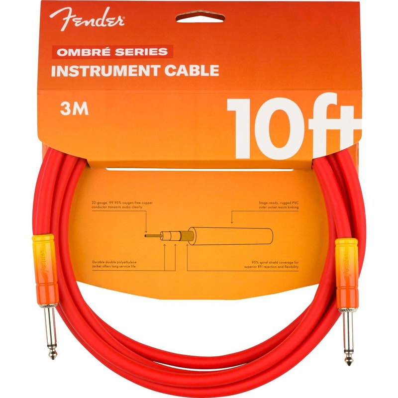 Fender Ombr Instrument Cable Tequila Sunrise
