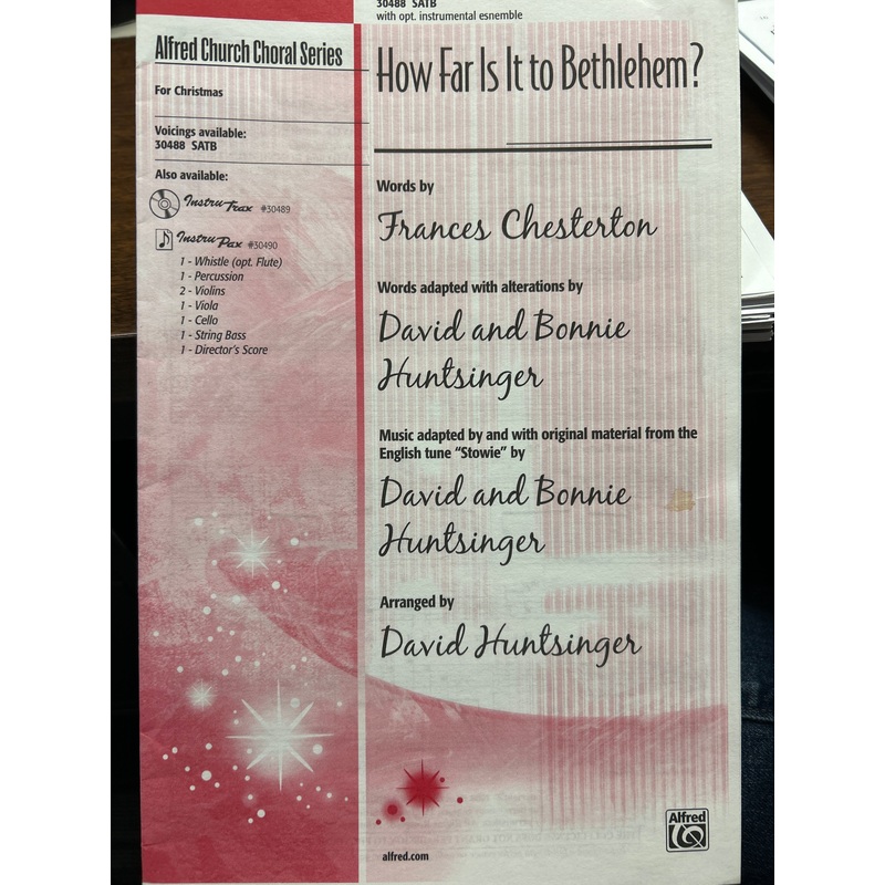 How Far Is It to Bethlehem? - SATB - Chesterton / Huntsinger
