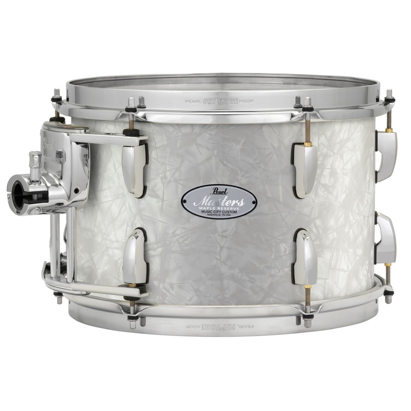 Pearl Music City Custom Masters Maple Reserve 24"x14" Bass Drum w/BB3 Mount, #448 White Marine WHITE MARINE PEARL MRV2414BB/C448