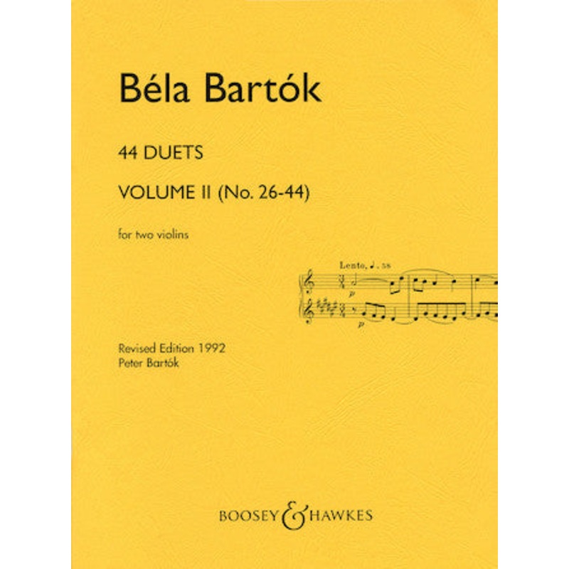 Forty-Four Duets Volume II (No. 26-44) - Violin - Bartok
