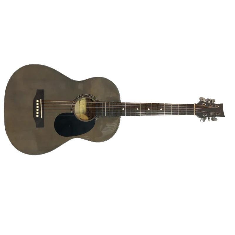 Beaver Creek BCTD601TGR 3/4 Size Acoustic Guitar with Gig Bag-Transparent Grey