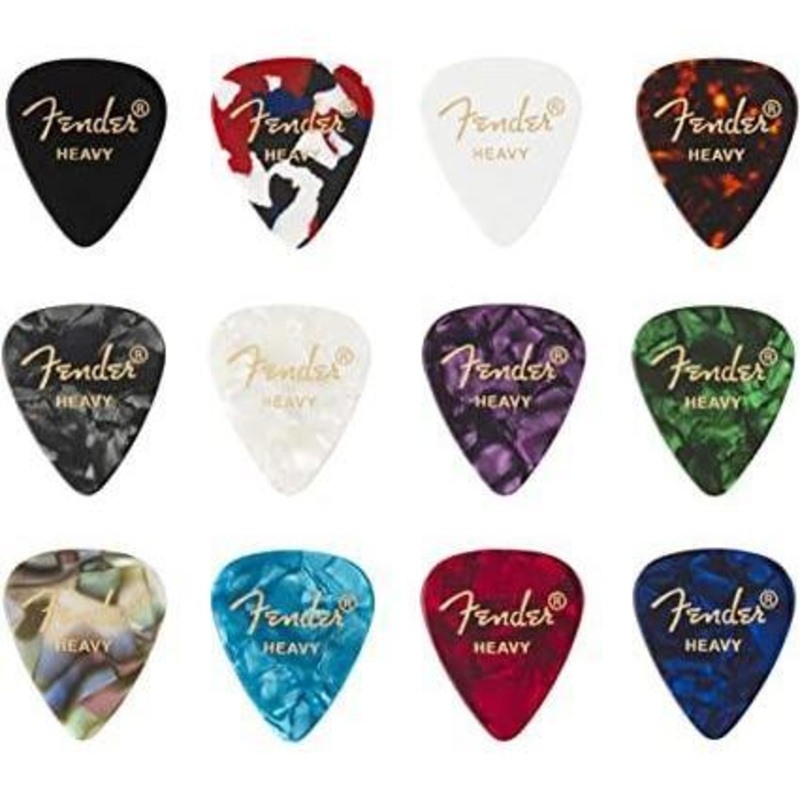 Fender Celluloid Medley 351 Heavy Guitar Picks 12-Pack