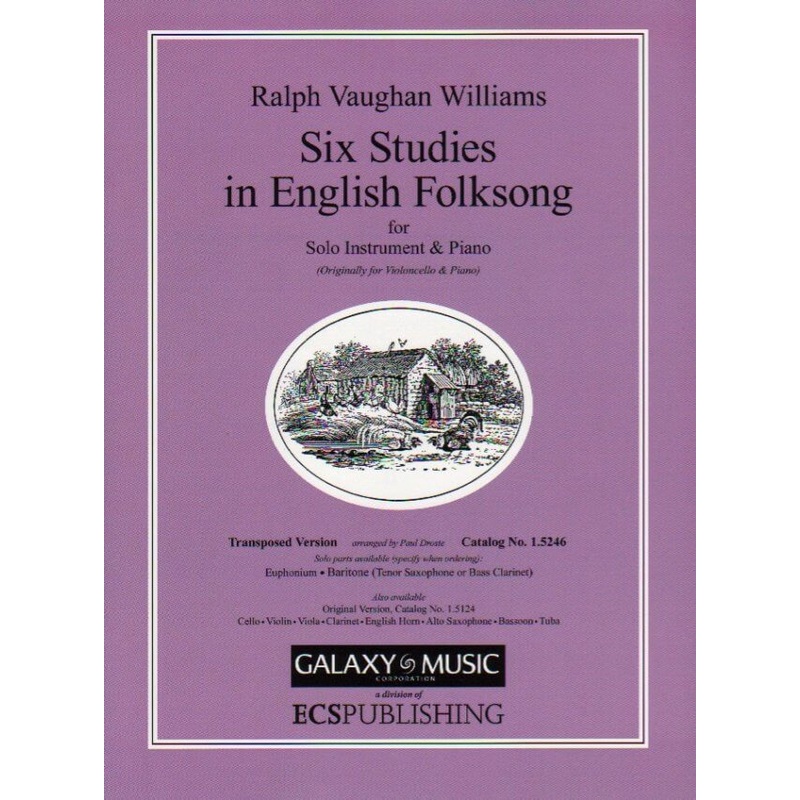Six Studies in English Folksong - Euphonium / Baritone - Ralph Vaughan Williams / Droste