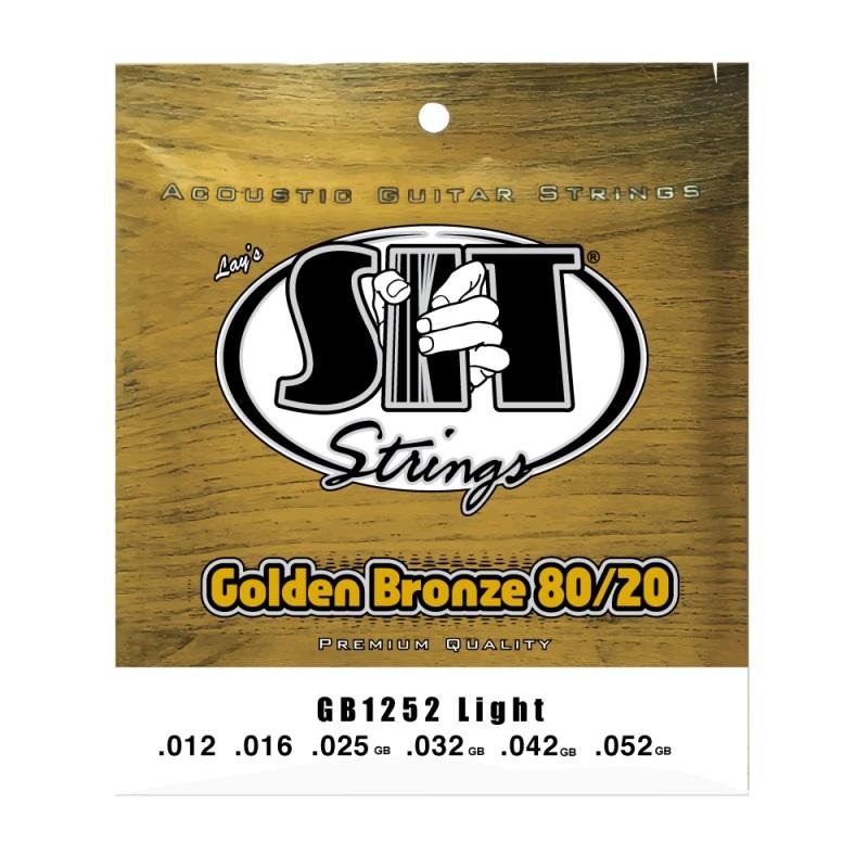 SIT GB1252 Golden Bronze 80/20 Acoustic Guitar Strings Light 12-52