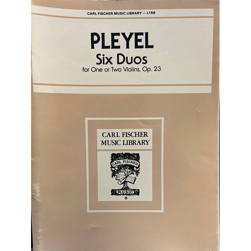 Six Duos for One or Two Violins, Op. 23 - I. Pleyel