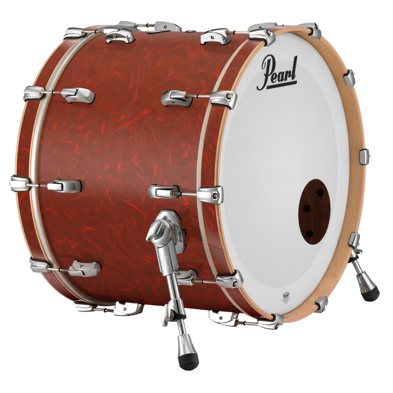 Pearl Music City Custom 24"x14" Reference Series Bass Drum w/BB3 Mount CRANBERRY SATIN SWIRL RF2414BB/C720