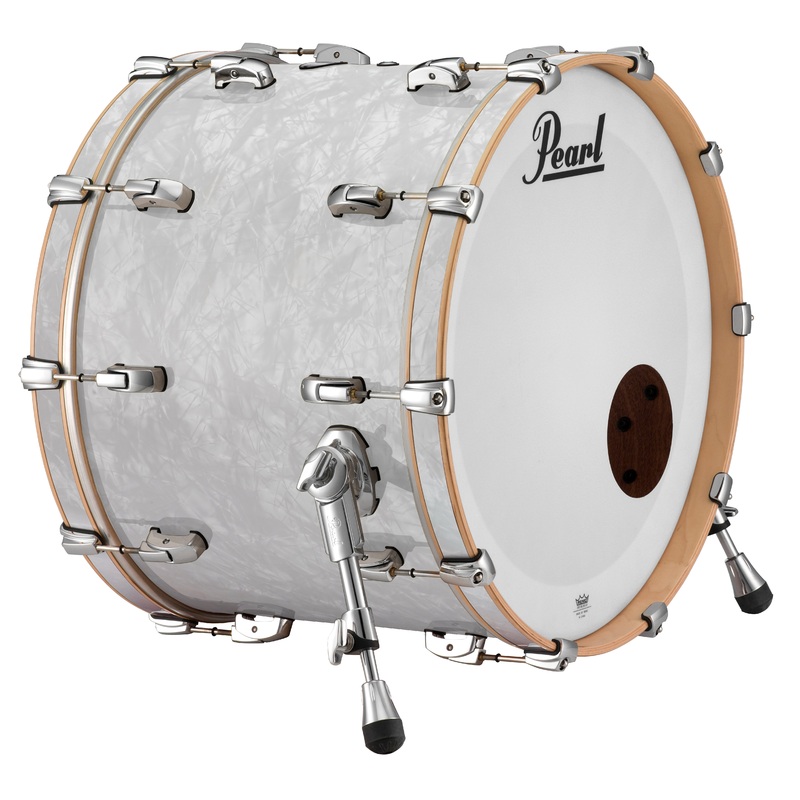 Pearl Music City Custom 24"x16" Reference Series Bass Drum w/o BB3 Mount MATTE WHITE MARINE PEARL RF2416BX/C422