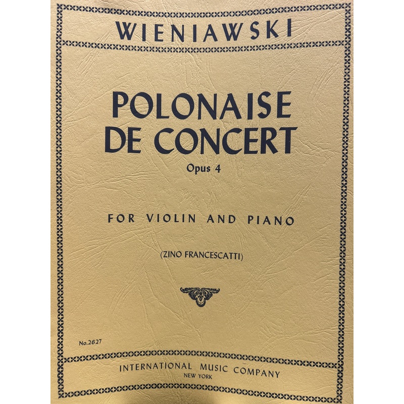 Polonaise de Concert, Op. 4 - Violin - Wieniawski / Francescatti