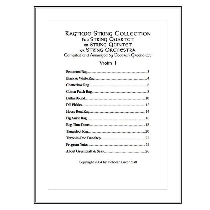 Ragtime String Collection - Parts
