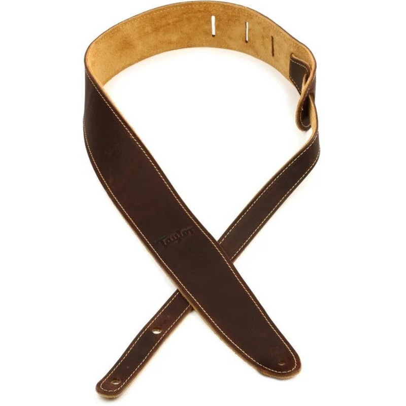 Taylor 4101-25 Leather Guitar Strap 2.5"-Chocolate Brown