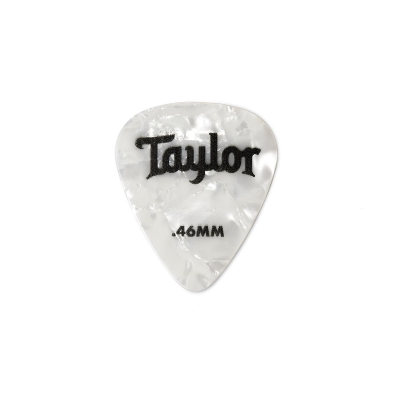 Taylor Premium Celluloid Guitar Picks 12-Pack .46mm-White Pearl