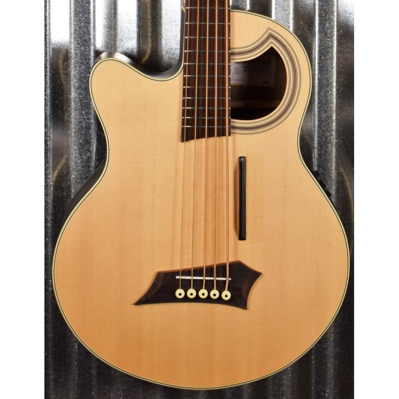Warwick Rockbass Alien Deluxe Acoustic Electric 5 String Bass Left Hand Natural & Bag #4920