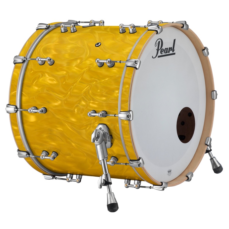 Pearl Music City Custom Reference Pure 20"x18" Bass Drum w/BB3 Mount GOLD SATIN MOIRE RFP2018BB/C723