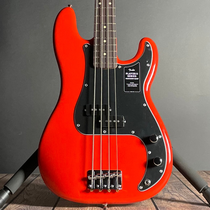 Fender Player II Precision Bass, Rosewood- Coral Red