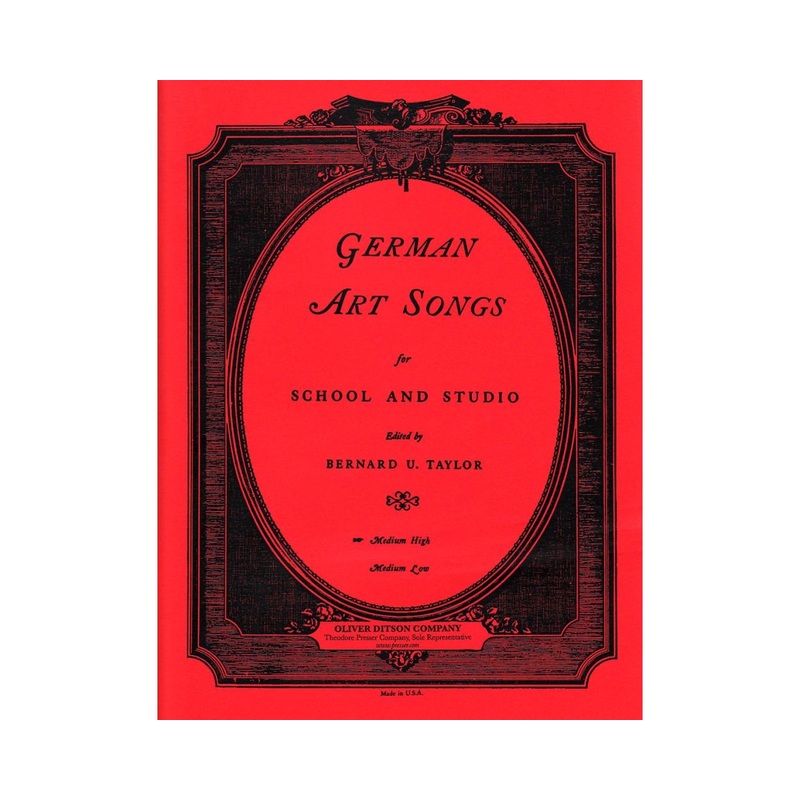 German Art Songs for School and Studio - Vocal - Ditson/Taylor