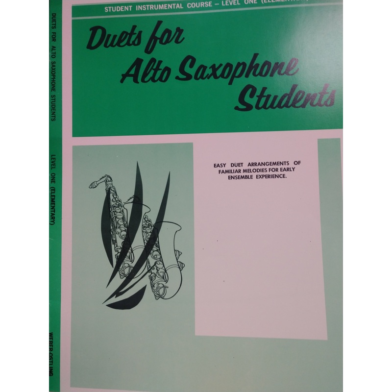Duets for Alto Sax Students - Student Instrumental Course - Level One - Webster-Ostling
