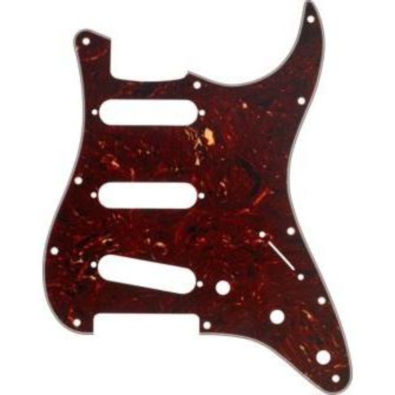 Fender Pickguard Strat Style SSS 11-Hole 4-Ply-Tortoise Shell