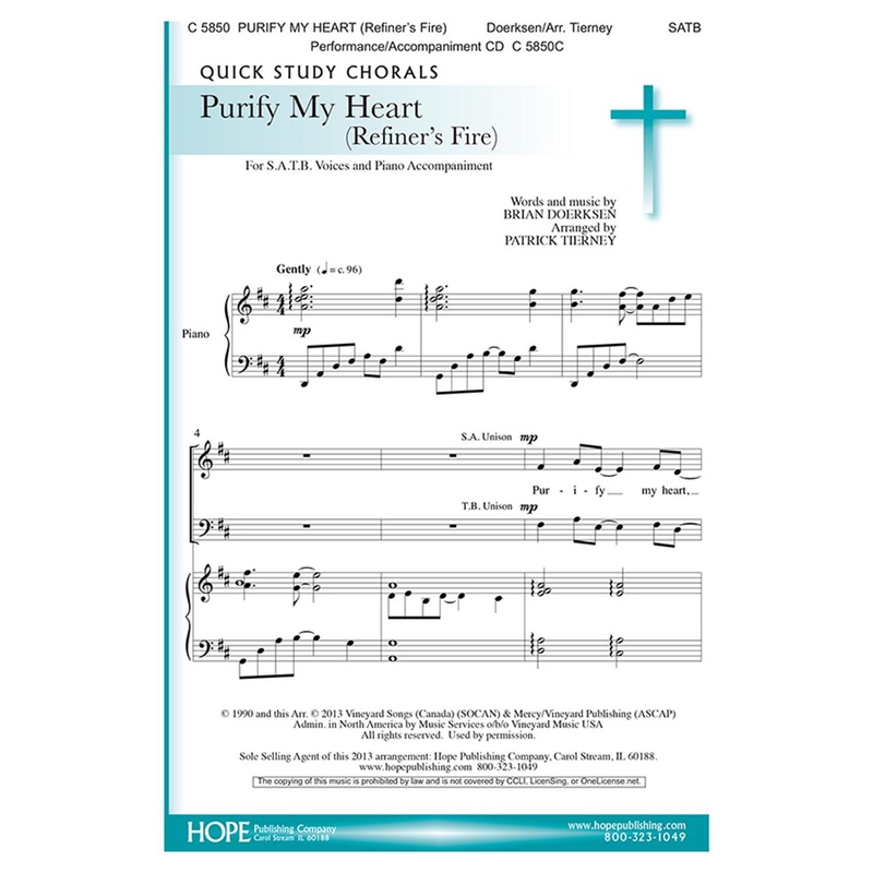 Purify My Heart (Refiner's Fire) - SATB - Doerksen / Tierney