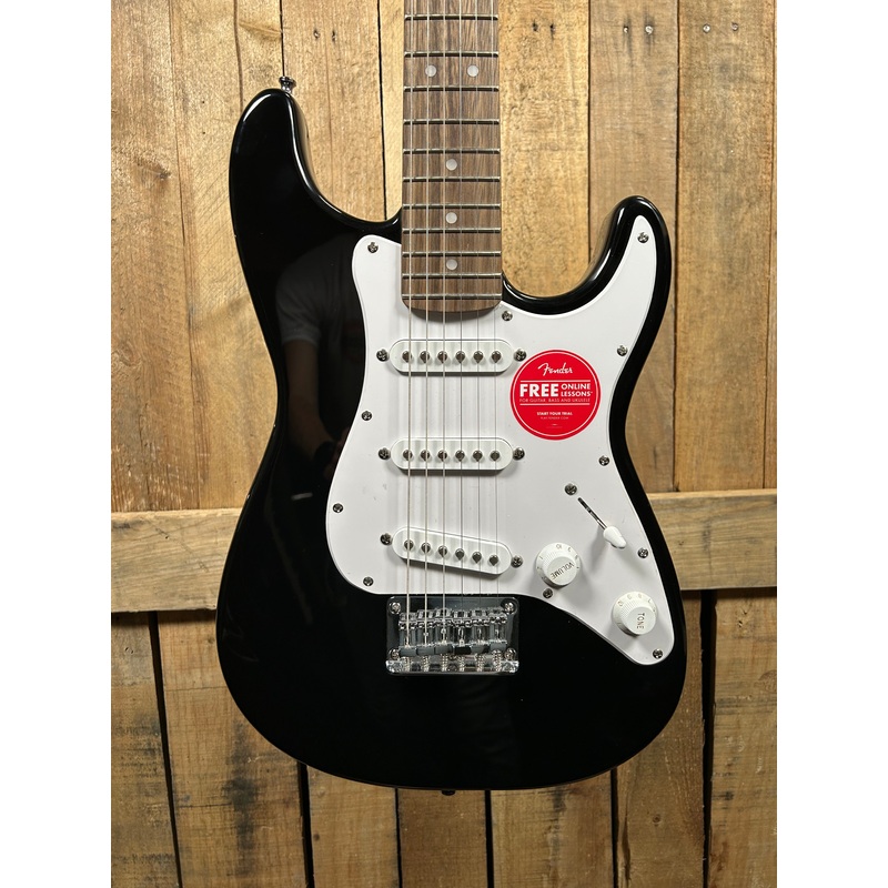 Squier Mini Stratocaster Electric Guitar - Black with Laurel Fingerboard