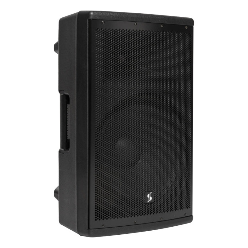 STAGG 15" 2-way active speaker, class AB, Bluetooth TWS Stereo, 2 UHF mics, 200 watts, battery powered