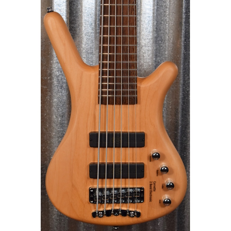 Warwick RockBass Corvette Basic Natural Active 6 String Bass & Bag #3820