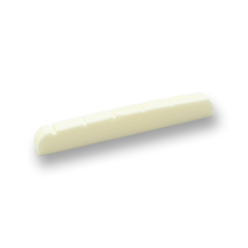 43mm Bone Electric Guitar Nut (Bleached, Slotted, Radius Options)