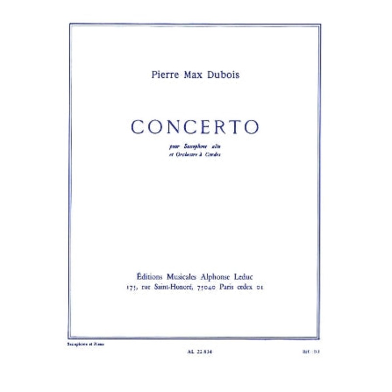 Concerto for Alto Sax and Piano - P. Dubois