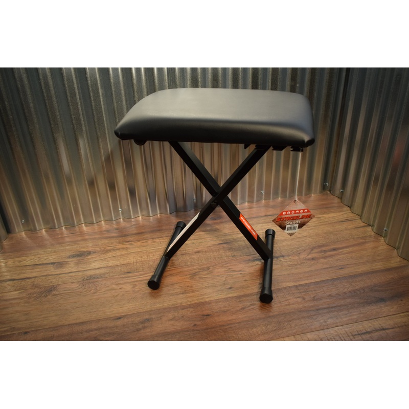 Stageline Stands KB45 Easy Quick Adjustable Padded Portable Keyboard Bench Black