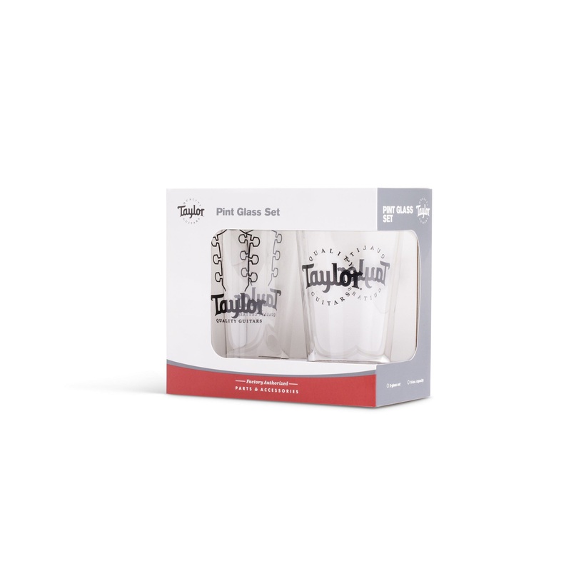 Taylor 1524 Pint Glasses Set with Black Logo 2-Pack