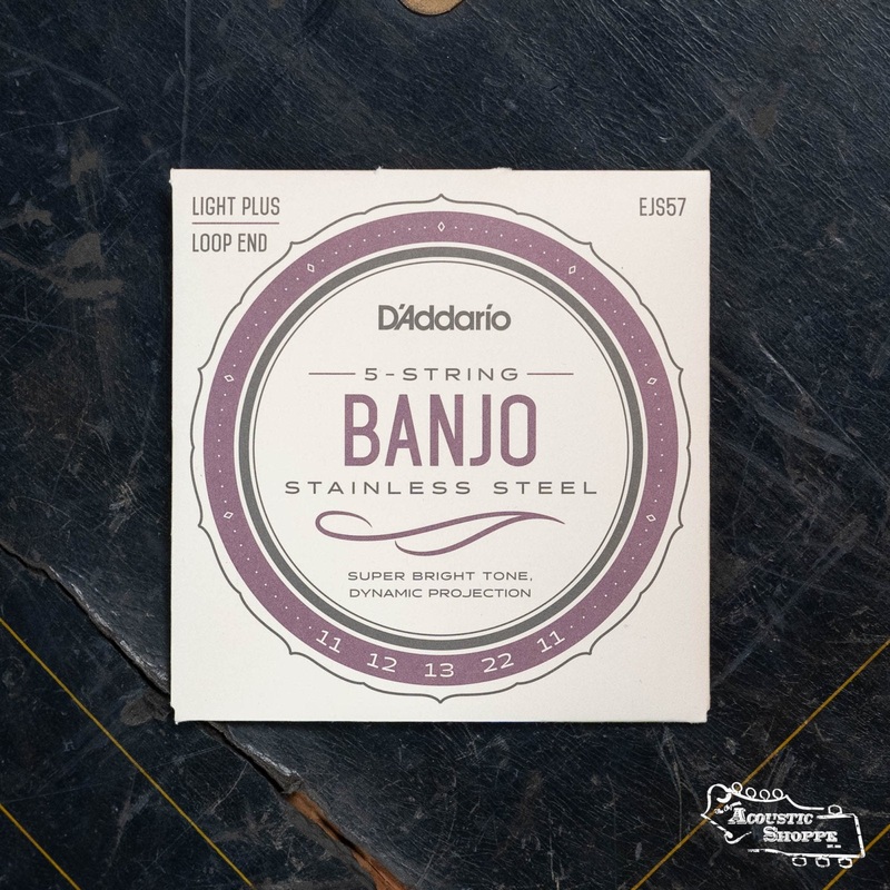 D'Addario EJS57 5-String Banjo Strings, Stainless Steel, Custom Medium, 11-22