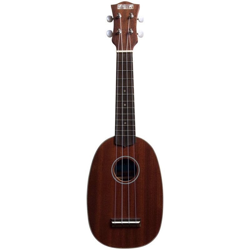 Makai MP-61 Mahogany Soprano Pineapple Ukulele w/ White Binding