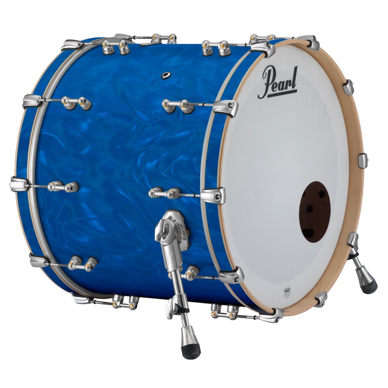 Pearl Music City Custom Reference Pure 18"x16" Bass Drum w/BB3 Mount BLUE SATIN MOIRE RFP1816BB/C721