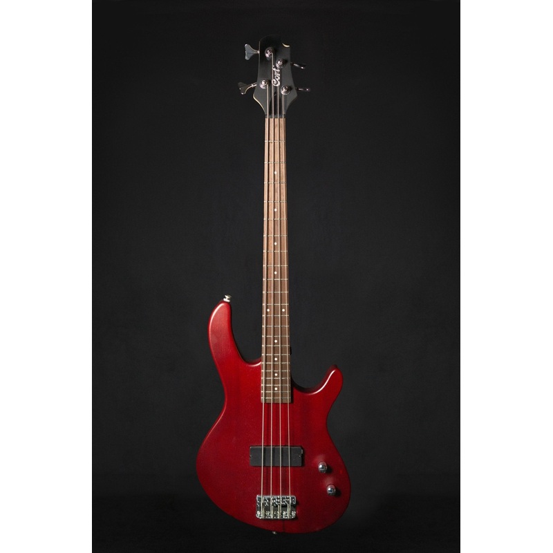 Cort Action Junior 30" Short Scale Bass Open Pore Black Cherry