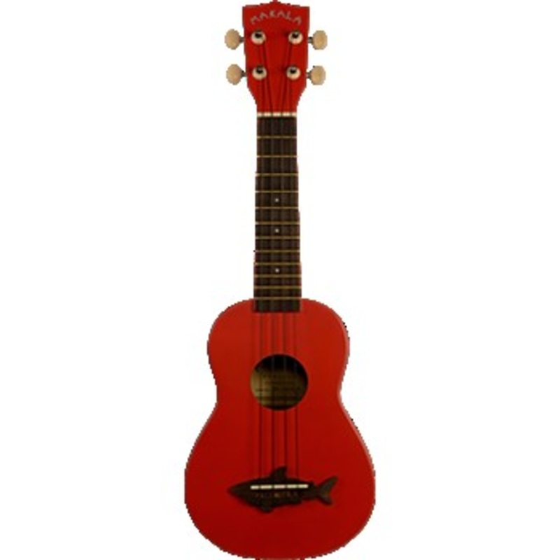 Kala MK-SS-RED Soprano Shark Bridge Ukulele with Gig Bag-Red
