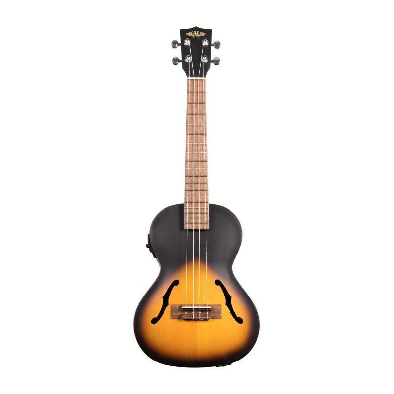 Kala KA-JTE-2TS Tenor Jazz Archtop Acoustic/Electric Ukulele 2-Tone Sunburst