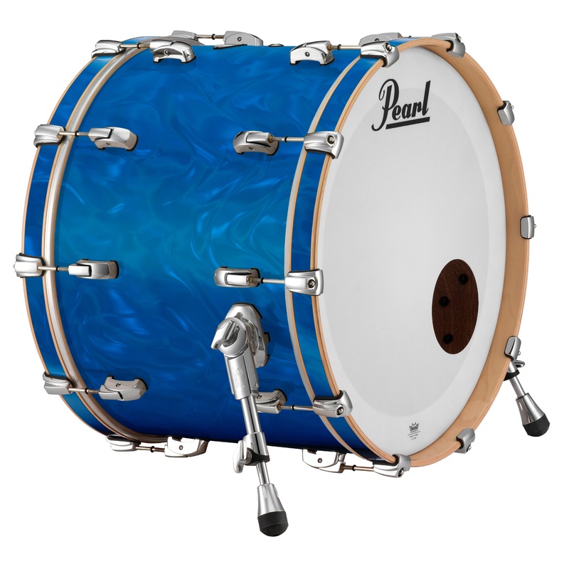 Pearl Music City Custom 24"x14" Reference Series Bass Drum w/BB3 Mount BLUE SATIN MOIRE RF2414BB/C721