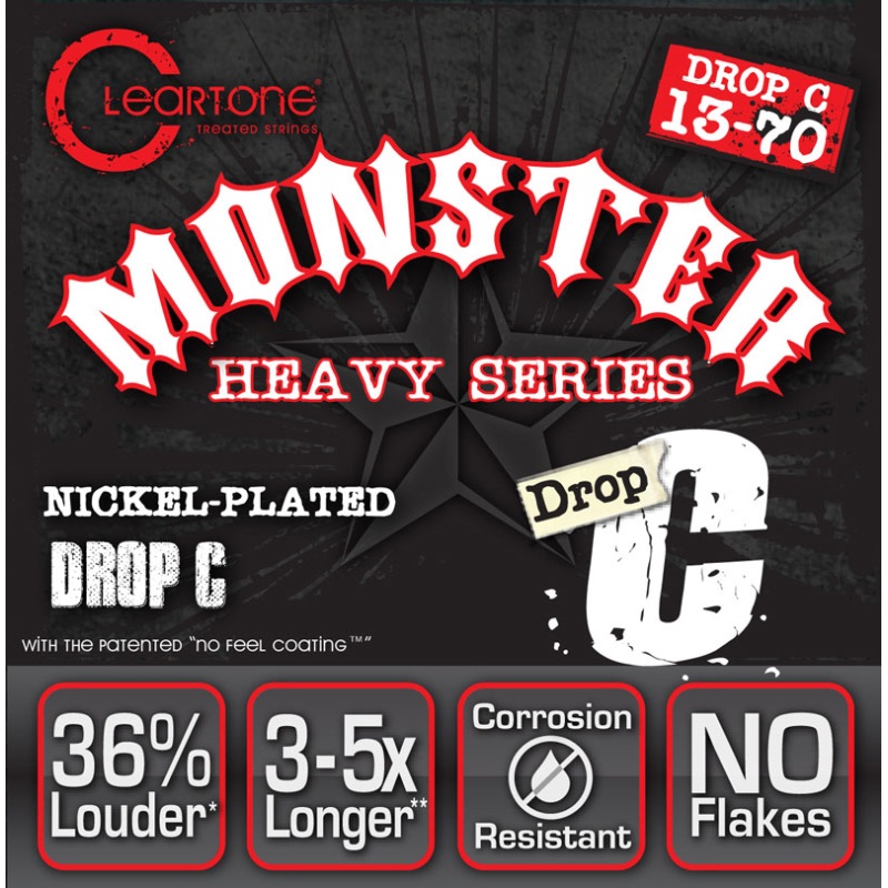 Cleartone 9470 Monster Heavy Series Electric Guitar Strings Drop C 13-70