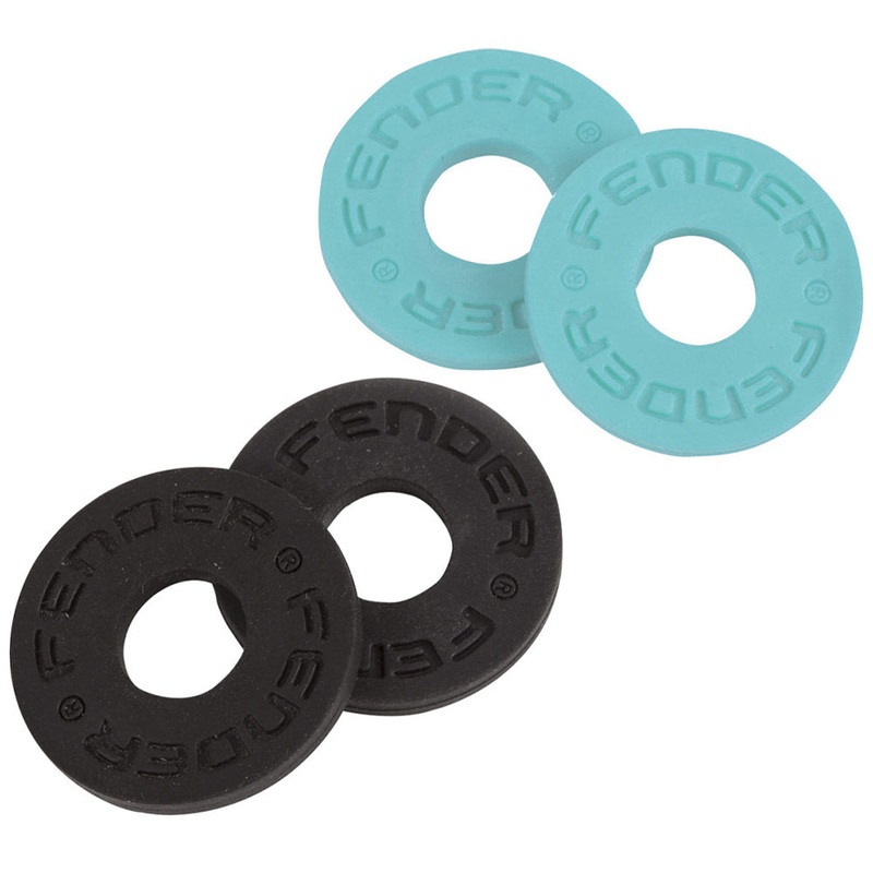 Fender Strap Blocks 4-Pack - Black and Daphne Blue