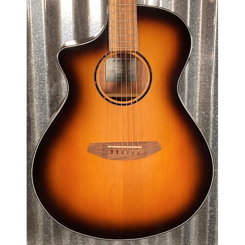 Breedlove Discovery S Concert Edgeburst CE Cedar Acoustic Electric Guitar Left Hand DSCN44LCERCAM #3930